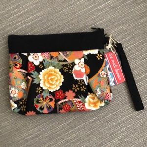 Cute Japanese print wristlet with removable strap